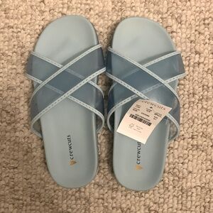 NWT J. Crew Crewcuts Slides Size 1 Blue
